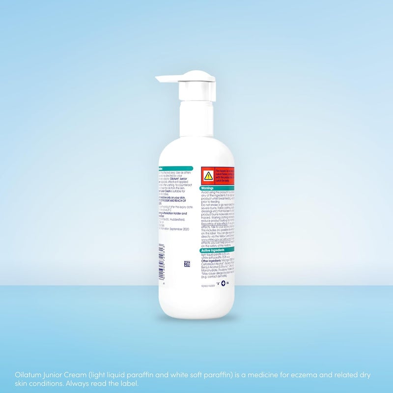 Oilatum Junior Eczema and Dry Skin Emollient Cream - 350ml Soothing Moisturizer for Sensitive Skin - Image 3